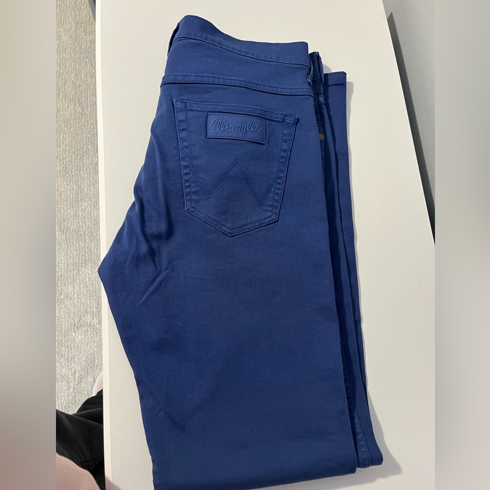 Blue Wide Leg Wrangler Jeans